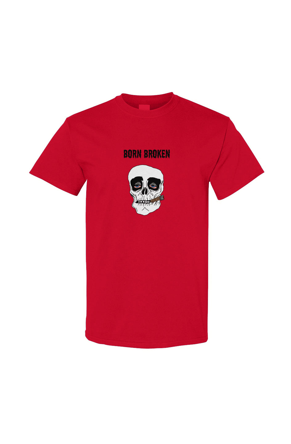 Smoking Skull Gildan Cotton T Shirt